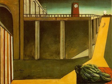モンパルナス駅 旅立ちの憂鬱 1914年 ジョルジョ・デ・キリコ 形而上学的シュルレアリスム Oil Paintings